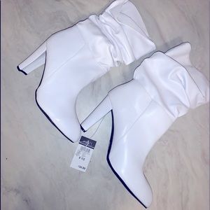 White slouch boots
